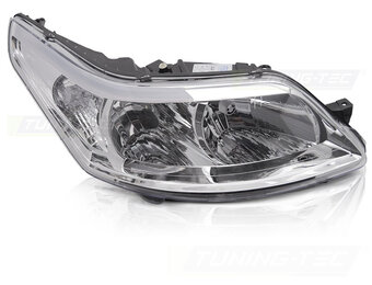 Koplamp rechts - voor Citroen C4 2008-2010 hatchback/coupe - TYC - chroom