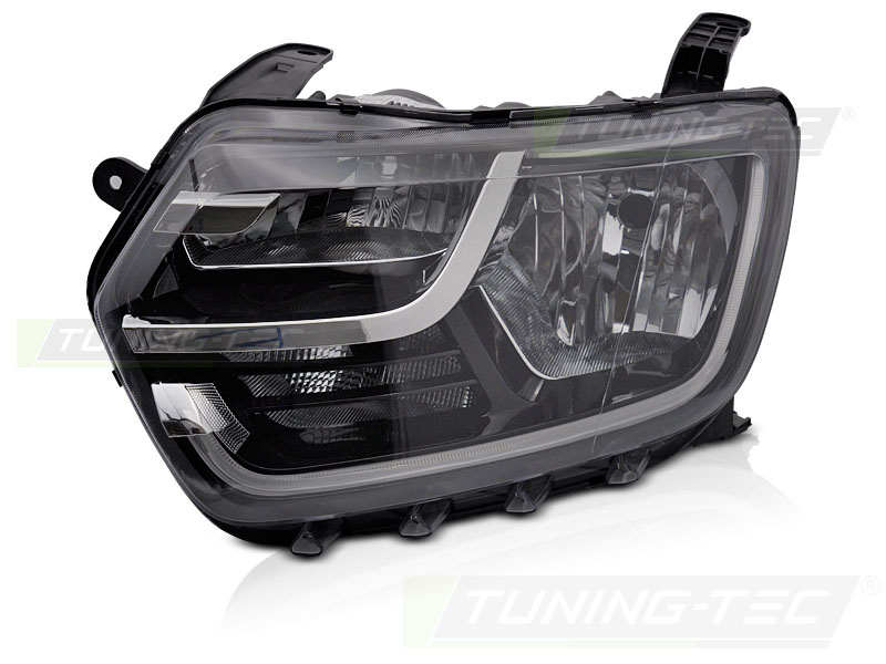 Koplamp links - Dacia Duster II 2017-2021 - TYC - zwart