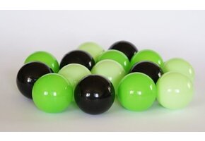 Ballenbak ballen 500 stuks 7cm, lichtgroen, groen, zwart