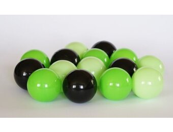 Ballenbak ballen 500 stuks 7cm, lichtgroen, groen, zwart