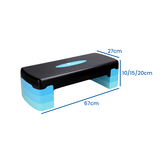 Aerobic step blauw - 3 hoogte standen - 67x27 cm