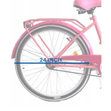 Meisjesfiets 24 inch stevig model roze van Dallas Bike