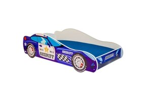 Autobed - Kinderbed - 140x70cm - met matras - paarsblauw