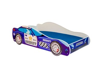 Autobed - Kinderbed - 140x70cm - met matras - paarsblauw