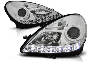 Koplampen Xenon geschikt voor Mercedes R171 SLK 2004-2011- daglicht - chroom
