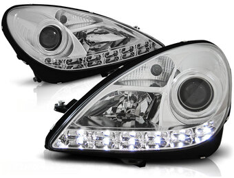 Koplampen Xenon - Mercedes R171 SLK 2004-2011- daglicht - chroom