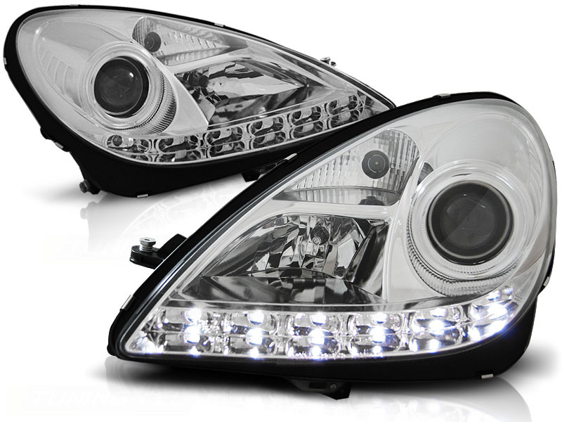 Koplampen Xenon - Mercedes R171 SLK 2004-2011- daglicht - chroom