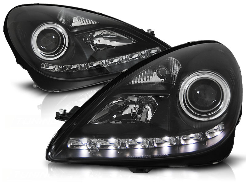 Koplampen Xenon - Mercedes R171 SLK 2004-2011- daglicht - zwart
