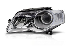 Koplamp links - voor VW Passat B6 3C 03/2005-2010 sedan/kombi - chroom