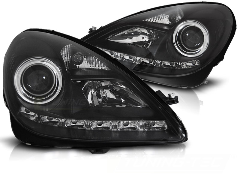 Koplampen Xenon - Mercedes R171 SLK 2004-2011- DRL - zwart