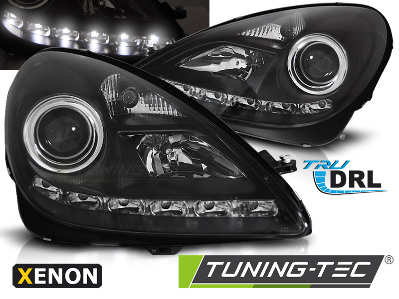 Koplampen Xenon - Mercedes R171 SLK 2004-2011- DRL - zwart