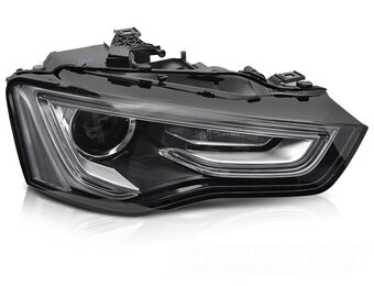 Koplamp rechts Xenon - voor Audi A5 2011-2012 cabrio/coupe/liftback - zwart