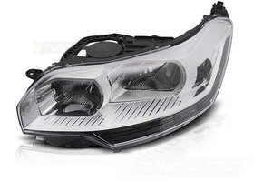 Koplamp links - voor CITROEN C5 2008-2010 sedan/liftback - TYC - chroom