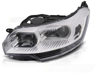 Koplamp links geschikt voor CITROEN C5 2008-2010 sedan/liftback - TYC - chroom