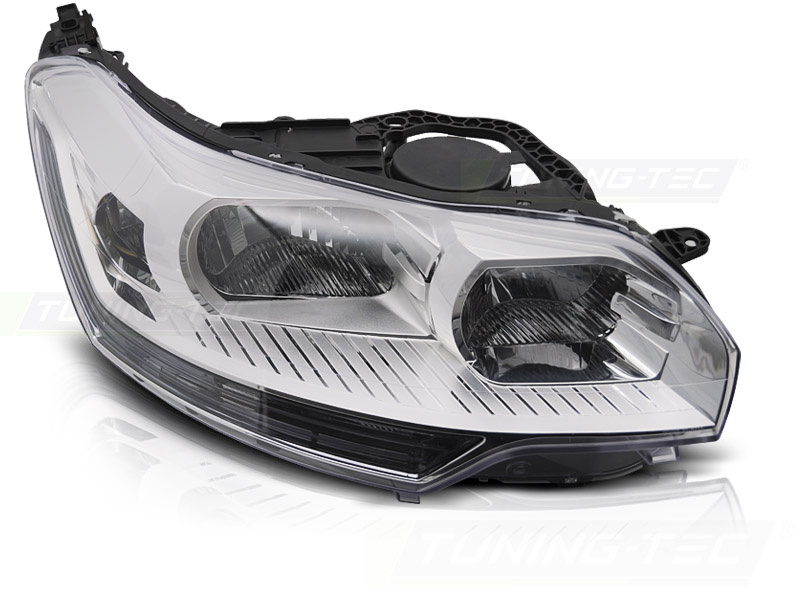 Koplamp links - voor CITROEN C5 2008-2010 sedan/liftback - TYC - chroom