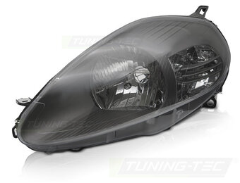 Koplamp links - voor Fiat Grande Punto 2005-2008 - TYC - grijs