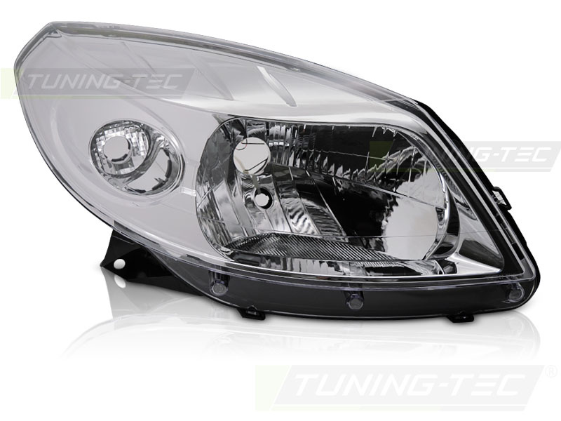 Koplamp rechts - voor Dacia Sandero 2008-2012 - TYC - chroom