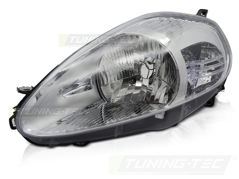 Koplamp links - voor Fiat Grande Punto 2005-2008 - TYC - chroom