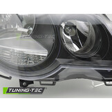 Koplamp rechts geschikt voor VW Polo 9N3 2005-2009 hatchback/sedan/variant - TYC - zwart