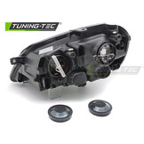 Koplamp rechts geschikt voor VW Polo 9N3 2005-2009 hatchback/sedan/variant - TYC - zwart