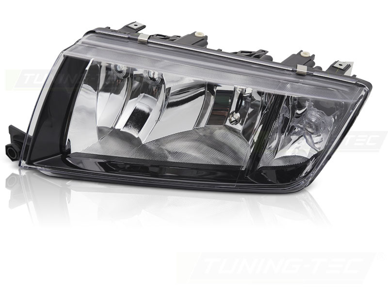 Koplamp links - voor Skoda Fabia 2000-2007 - TYC - zwart