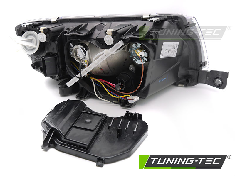 Koplamp links - voor Skoda Fabia 2000-2007 - TYC - zwart