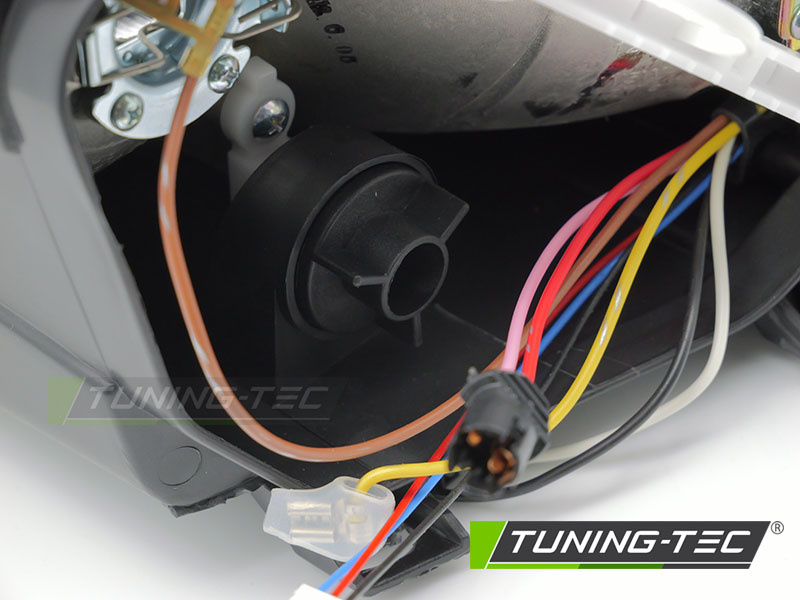 Koplamp links - voor Skoda Fabia 2000-2007 - TYC - zwart