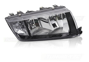 Koplamp rechts - voor Skoda Fabia 2000-2007 - TYC - zwart