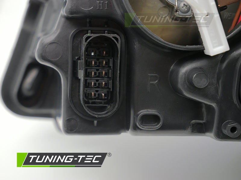 Koplamp links - voor VW Polo 9N3 2005-2009 hatchback/sedan/variant - TYC - zwart