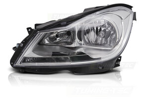 Koplamp links geschikt voor Mercedes W204 2011-2014 sedan/kombi - TYC - chroom