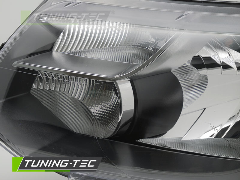 Koplamp links geschikt voor VW T5 2010-2015 - TYC - zwart