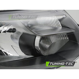 Koplamp rechts geschikt voor VW T5 2010-2015 - TYC - zwart