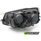 Koplamp rechts geschikt voor VW T5 2010-2015 - TYC - zwart