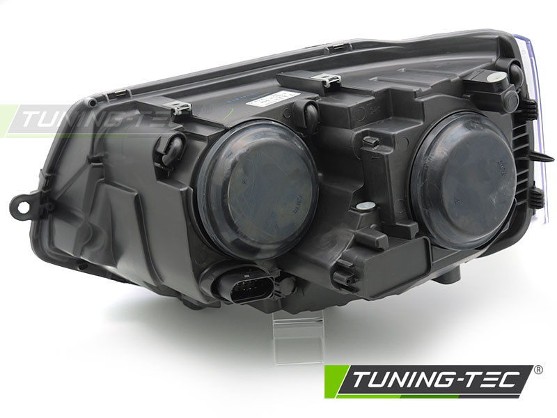 Koplamp rechts geschikt voor VW T5 2010-2015 - TYC - zwart