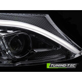 Koplampen - voor Mercedes W205 2014-2018 - TUBE LED - chroom