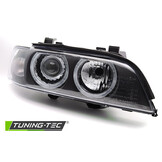 Koplampen Xenon - geschikt voor BMW E39 LCI 2000-2003 sedan/touring - angel eyes - zwart