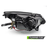 Koplampen Xenon D1S geschikt voor BMW E60/E61 2005-2007 - LED angel eyes - zwart