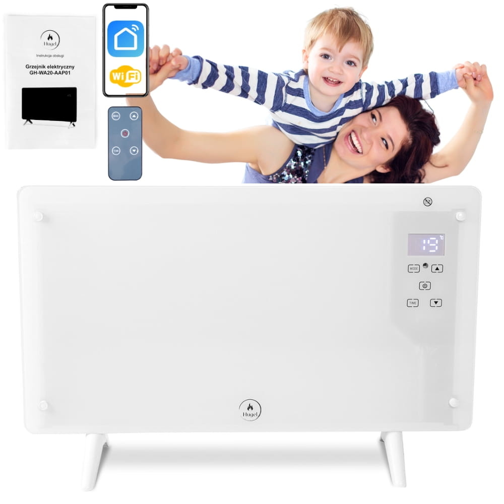 Elektrische wandkachel - 2000W - Wit