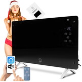 Glaspaneelverwarming - 2000W - zwart - eco