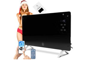 Glaspaneelverwarming - 2000W - zwart - eco