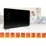 Glaspaneelverwarming - 2000W - zwart - eco