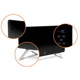 Glaspaneelverwarming - 2000W - zwart - eco
