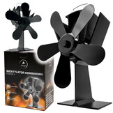 Kachelventilator - 5 bladen - Thermo-elektrisch