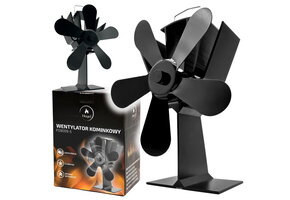 Kachelventilator - 5 bladen - Thermo-elektrisch