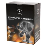 Kachelventilator - 5 bladen - Thermo-elektrisch