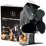 Houtkachelventilator - 4 bladen - Aangedreven door warmte