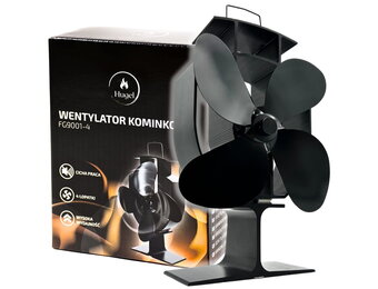 Houtkachelventilator - 4 bladen - Aangedreven door warmte