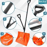 Opvouwbare sneeuwschep oranje