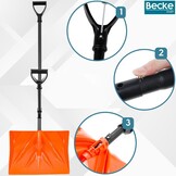 Opvouwbare sneeuwschep oranje