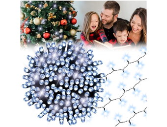 Led-kerstverlichting koud wit - 1000 LED's - 68 meter - flits 80/20